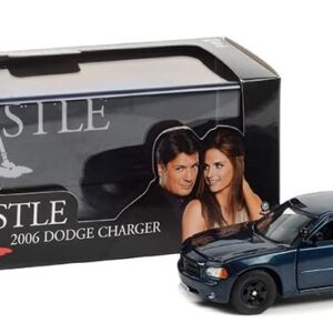 Greenlight 86604 Castle - Detective Kate Beckett's 2006 Dodge Charger - Midnight Blue Pearlcoat 1:43 Scale Diecast