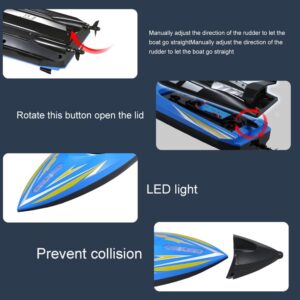 QIYHBVR RC Boats Remote Control Boat for Pools and Lakes 2.4 GHZ 20km/h RC Boats for Adults and Kids Fast RC Racing Boats for Kids and Adults Toys Gifts for Boys Girls