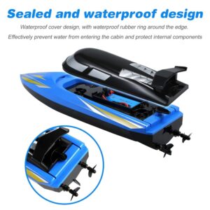 QIYHBVR RC Boats Remote Control Boat for Pools and Lakes 2.4 GHZ 20km/h RC Boats for Adults and Kids Fast RC Racing Boats for Kids and Adults Toys Gifts for Boys Girls