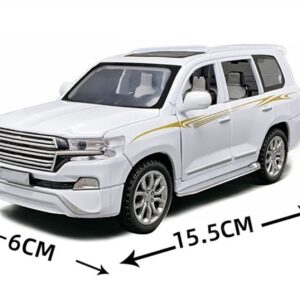 Car Diecast Model Alloy Car Model Diecast Metal Toy Vehicles Car Model Collection Simulation Children Gift 1/32 for Toyota for Land Cruiser for Prado (Color : White)