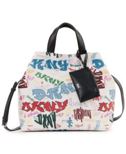 dkny tess large shopper, white multi