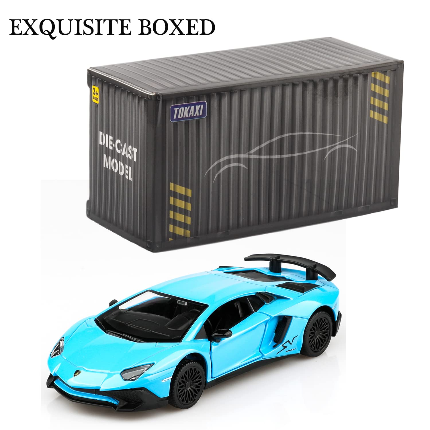 TOKAXI 1/36 Scale LP750-4 SV Diecast Car Models,Pull Back Vehicles Toy Cars,Cars Gifts for Boys Girls