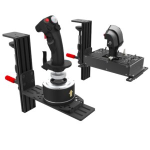 Easyget 2 Set Desk Mount for Thrustmaster Hotas Warthog/T.Flight Joystick/T.16000M FCS/TCA Sidestick, Logitech G X56/ X52 Hotas, VKB Gladiator, Winwing Orion 2 Hotas & Other Flight Hand-controllers