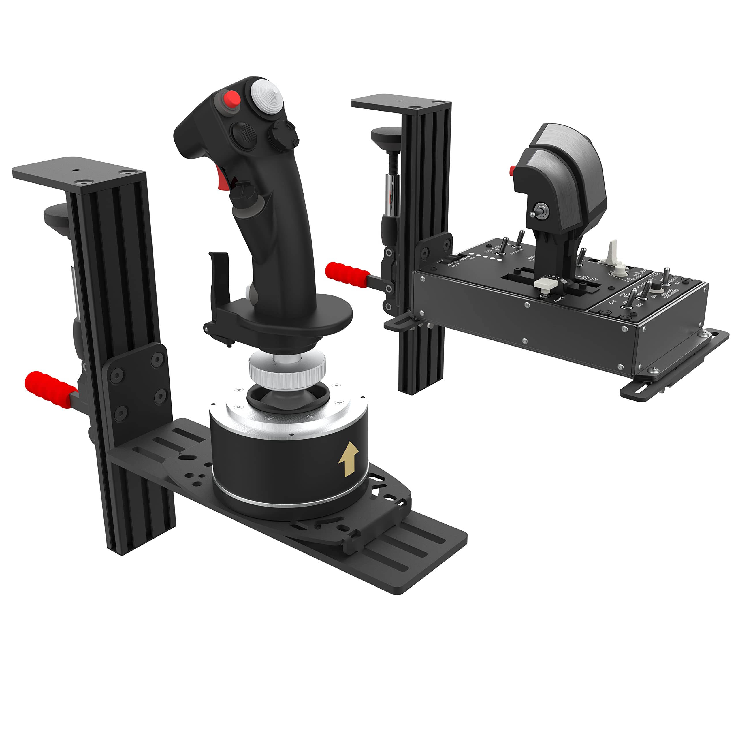 Easyget 2 Set Desk Mount for Thrustmaster Hotas Warthog/T.Flight Joystick/T.16000M FCS/TCA Sidestick, Logitech G X56/ X52 Hotas, VKB Gladiator, Winwing Orion 2 Hotas & Other Flight Hand-controllers