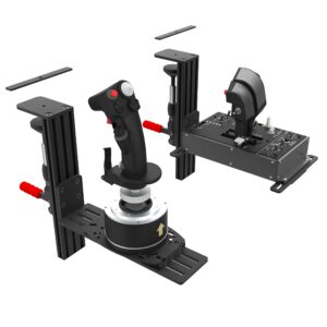 Easyget 2 Set Desk Mount for Thrustmaster Hotas Warthog/T.Flight Joystick/T.16000M FCS/TCA Sidestick, Logitech G X56/ X52 Hotas, VKB Gladiator, Winwing Orion 2 Hotas & Other Flight Hand-controllers