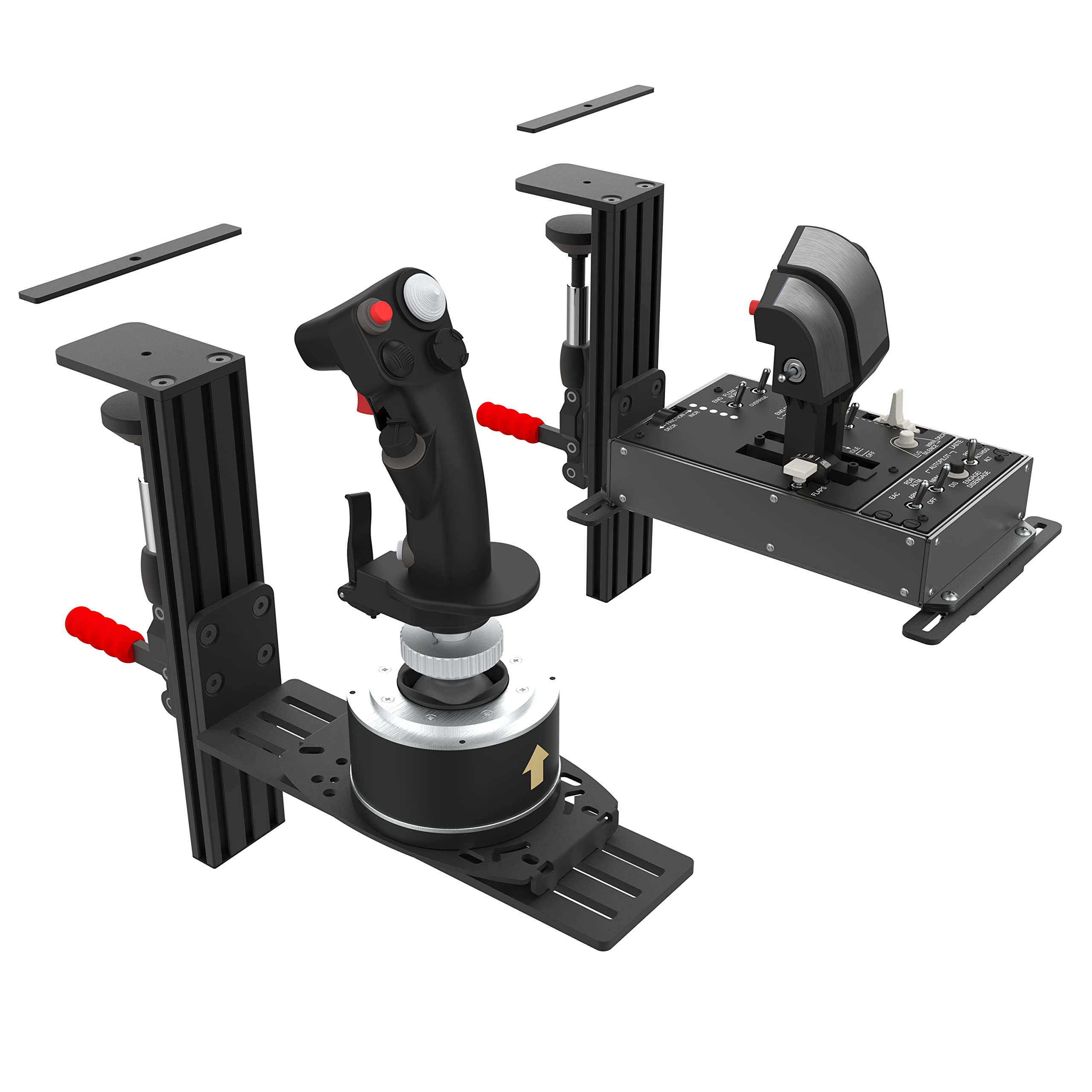 Easyget 2 Set Desk Mount for Thrustmaster Hotas Warthog/T.Flight Joystick/T.16000M FCS/TCA Sidestick, Logitech G X56/ X52 Hotas, VKB Gladiator, Winwing Orion 2 Hotas & Other Flight Hand-controllers