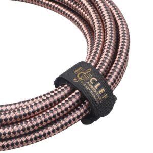 Clef Audio Labs XLR Male to XLR Female, 20-Feet, Mic Cable, Black, Zinc Alloy Shell, Copper Braided Jacket, Gold Plated 3-Pin Connectors for Microphone, Studio Recording and Audio Interface