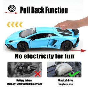 TOKAXI 1/36 Scale LP750-4 SV Diecast Car Models,Pull Back Vehicles Toy Cars,Cars Gifts for Boys Girls