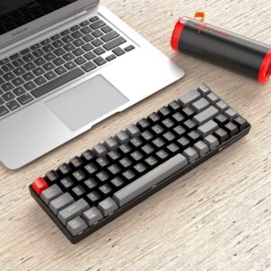 Merdia Dual Mode 2.4G/BT Wireless Mechanical Keyboard Red Switch Gaming Keyboard 68 Keys Black & Grey | Office Keyboard | PC Gaming Keyboards | Creamy Soft Keyboard | Mechanical Gaming Keyboard