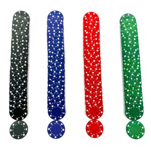 SEETOOOGAMES Casino Poker Chips - 100 Pieces 11.5g Suited Design - 4 Colors (25 red, 25 Green,25 Blue,25 Black)