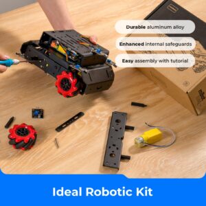 Makeblock mBot Mega Robot Kit with Mecanum Wheels, Programmable Robotics Kit Compatible with Arduino IDE and Raspberry Pi for Teens & Adults, Robotics Gift for Learning Coding, Robotics, Electronics