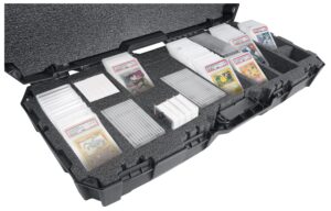 case club 186 graded card slab carrying case xl- fits psa bgs fgs & sgc graded slabs - sports & trading collector storage box for pokemon mtg baseball - travel holder for graded slabs sleeves & loose