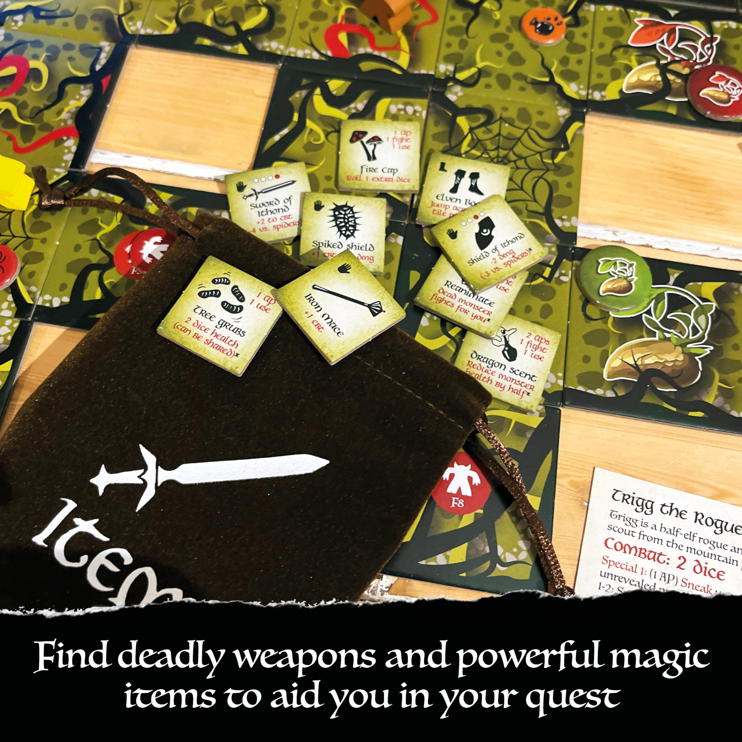 The Cursed Forest: Bag of Dungeon 2 is The 2nd Game in This Popular Series of Fantasy Adventure Board Games | A Complete Game and Expansion for BOD | 1-4 Players | Age 7+ | Simple-to-Play