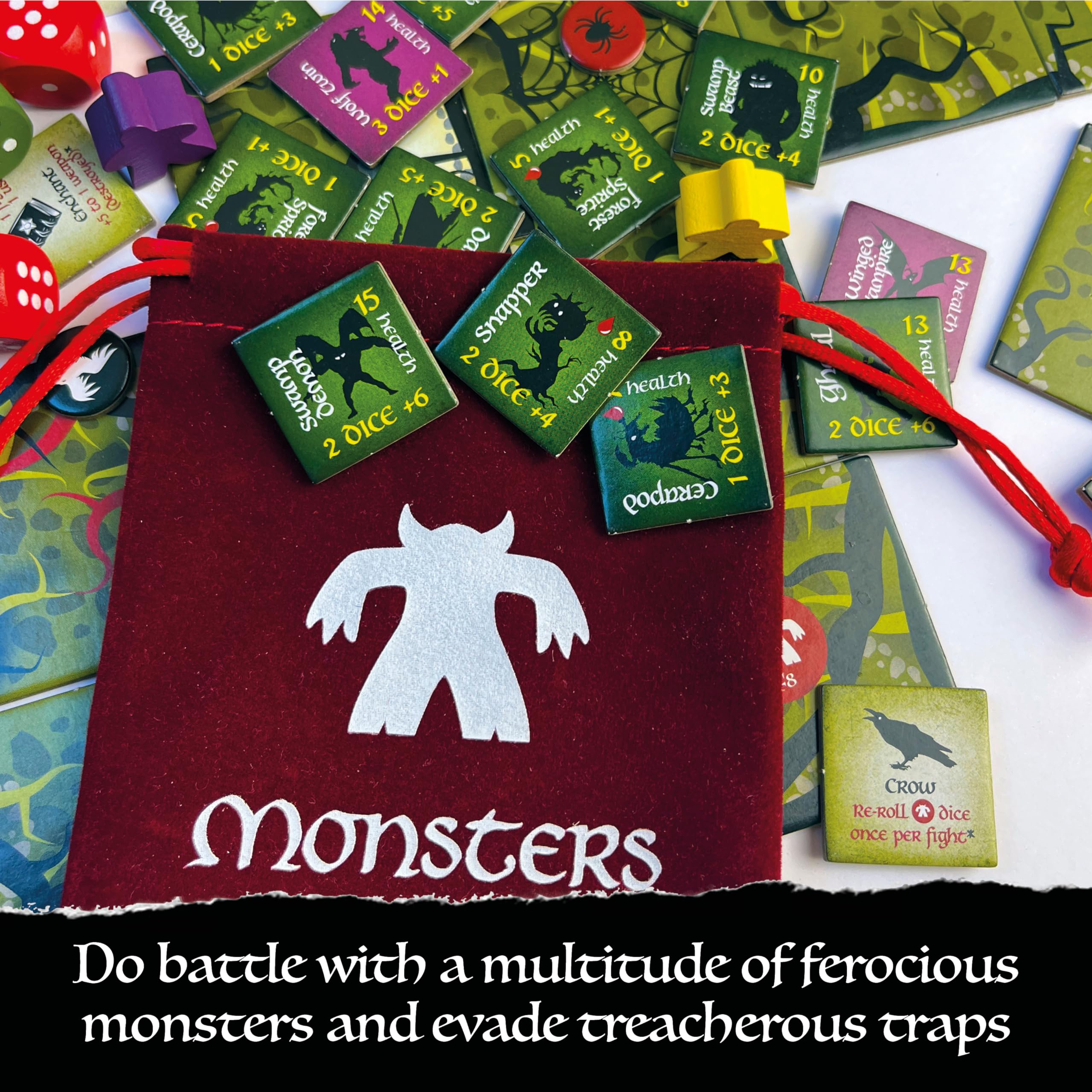 The Cursed Forest: Bag of Dungeon 2 is The 2nd Game in This Popular Series of Fantasy Adventure Board Games | A Complete Game and Expansion for BOD | 1-4 Players | Age 7+ | Simple-to-Play