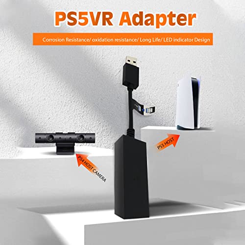 HPX PS VR Controller Camera Adapter: Converter Cable Mini Camera Adapter Connector Cable for PS5 PS4 PSVR