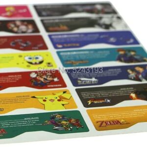 14 PCS Colourful Custom Design Back Tag Label Stickers for Gameboy Advance SP GBA SP Console