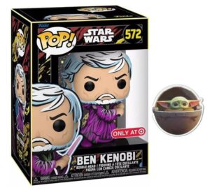 funko star wars retro series exclusive pop vinyl collectible figure w/ child sticker (ben kenobi + sticker)