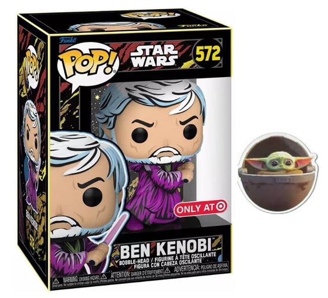 Funko Star Wars Retro Series Exclusive Pop Vinyl Collectible Figure w/ Child Sticker (Ben Kenobi + Sticker)