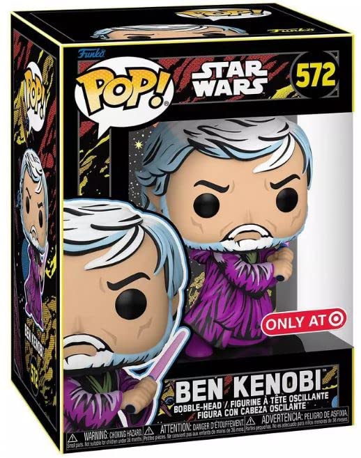 Funko Star Wars Retro Series Exclusive Pop Vinyl Collectible Figure w/ Child Sticker (Ben Kenobi + Sticker)