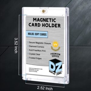 (Box 25) Display Zone 35pt Magnetic Card Holder - Premium Protection for Your Trading Cards - One Touch Case Holds Sports, Gaming, Football, Baseball & Pokemon Cards up to 35pt Thickness