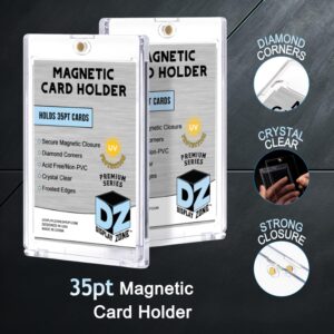 (Box 25) Display Zone 35pt Magnetic Card Holder - Premium Protection for Your Trading Cards - One Touch Case Holds Sports, Gaming, Football, Baseball & Pokemon Cards up to 35pt Thickness