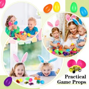 200 Pcs Filled Easter Eggs with Mini Pull Back Cars Include 100 Pcs Mini Pull Back Cars and 100 Pcs Colorful Easter Egg Cars Toy Vehicles for Easter Basket Stuffers Easter Eggs Hunt and Party Favors