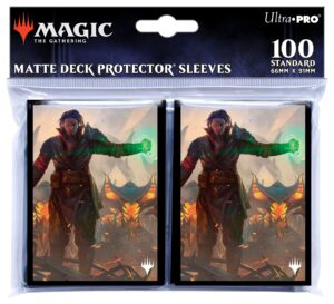 ultra pro - magic: the gathering the brothers war 100ct card protector sleeves - ft. mishra, eminent, protect mtg cards, collectible cards, & trading cards, durable protective card sleeves