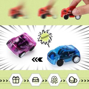 200 Pcs Filled Easter Eggs with Mini Pull Back Cars Include 100 Pcs Mini Pull Back Cars and 100 Pcs Colorful Easter Egg Cars Toy Vehicles for Easter Basket Stuffers Easter Eggs Hunt and Party Favors