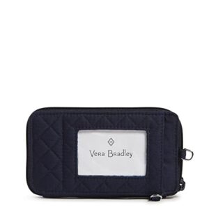 Vera Bradley Women's Cotton Smartphone Wristlet With RFID Protection, Classic Navy - Recycled Cotton, One Size