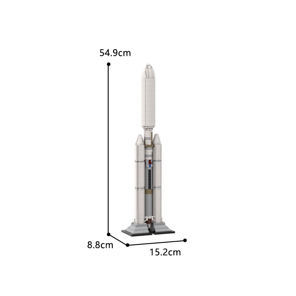 VONADO Titan Rocket Building Block Set, 1:110 Model IV-B Space Rocket Toy, Outer Space Rocket for Kids Adults, New 2022 (939 Pcs)