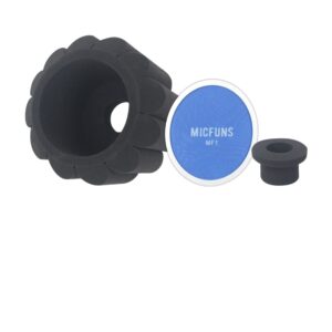 Micfuns MF2 Microphone Windscreen Pop Filter,Side Cutout 45-60-mm Suspended Microphones SM7B, Sound Absorbing Foam Reducing Noise And Reflections