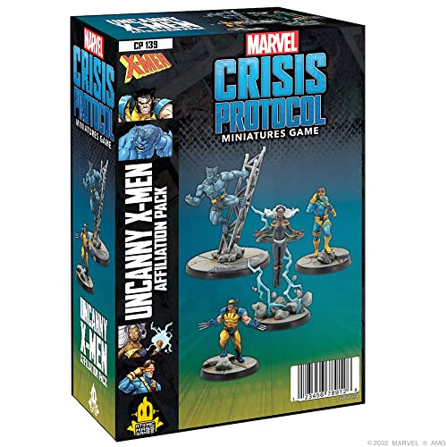 Marvel: Crisis Protocol Uncanny X-Men Affiliation Pack - Unite The Mutant Heroes! Tabletop Superhero Game, Ages 14+, 2 Players, 90 Minute Playtime, Made by Atomic Mass Games