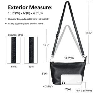 befen Black Small Cell Phone Crossbody Purses + Medium Envelope Crossbody Bags for Women