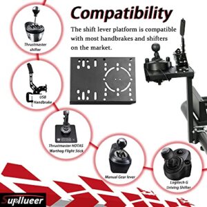 Supllueer Racing Simulator Stand Joystick Mount Accessory for Logitech G27 G29 G920 Pro Thrustmaster Saitek with Bolts 1 Plates, Excludes Gaming Equipment, only for some Wheel Holders