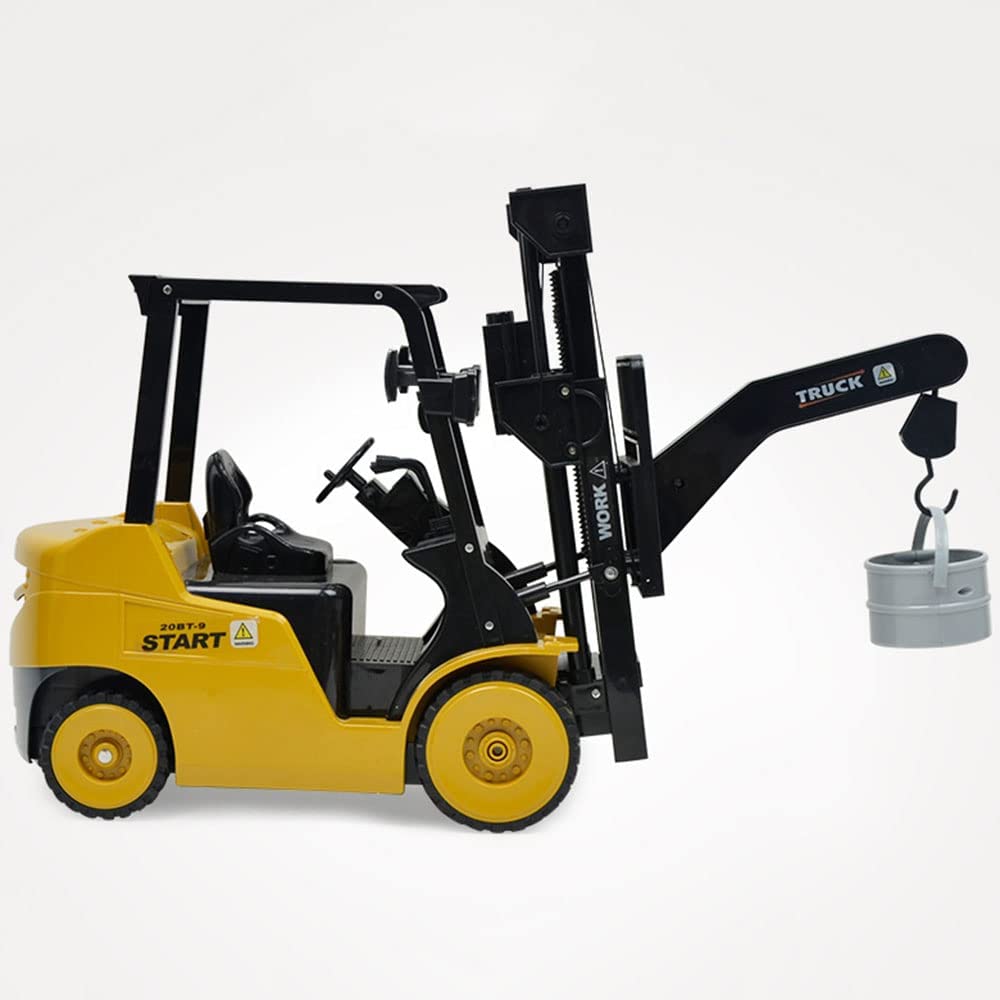 QIYHBVR Remote Control Forklift 1/8 Scale RC Forklift, 2.4Ghz RC Construction Engineering Forklift Toy Warehouse Truck Vehicle 11 Channel Toy Forklift with Light/Sound