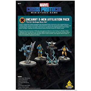 Marvel: Crisis Protocol Uncanny X-Men Affiliation Pack - Unite The Mutant Heroes! Tabletop Superhero Game, Ages 14+, 2 Players, 90 Minute Playtime, Made by Atomic Mass Games