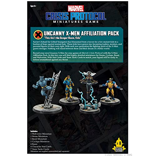 Marvel: Crisis Protocol Uncanny X-Men Affiliation Pack - Unite The Mutant Heroes! Tabletop Superhero Game, Ages 14+, 2 Players, 90 Minute Playtime, Made by Atomic Mass Games