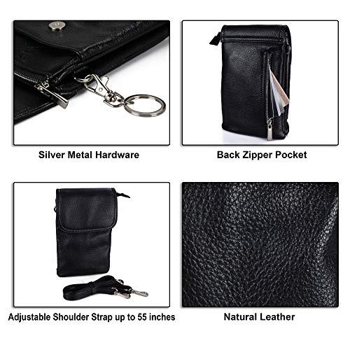 befen Black Small Cell Phone Crossbody Purses + Medium Envelope Crossbody Bags for Women