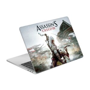 head case designs officially licensed assassin's creed game cover iii graphics vinyl sticker skin decal cover compatible with macbook pro 13" a1989 / a2159