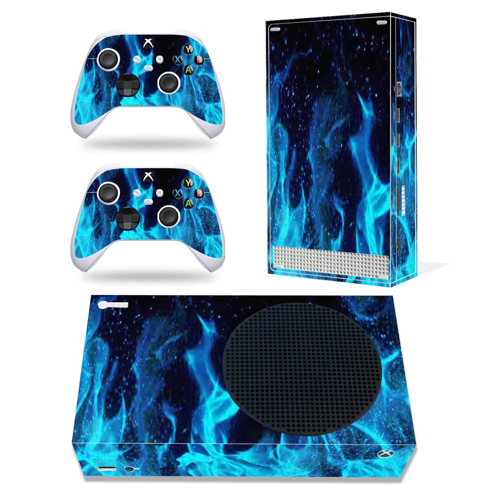 Skin Sticker for Xbox Series S Console and Wireless Controllers, Full Protective Vinyl Decal Cover Wrap for Xbox Series S (Blue)