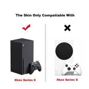 Skin Sticker for X Box Series X, Video Game Console Skin Protective Wrap Cover Compatible with Xbox Series X Controller (Blue)