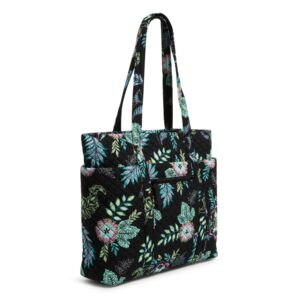 Vera Bradley Women's Cotton Vera Tote Bag, Island Garden - Recycled Cotton, One Size