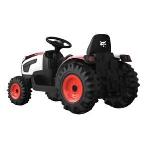 Best Ride On Cars Officially Licensed Bobcat Farm Tractor 12V Battery Powered Ride On for 3-6 Years Old - Kids' Electric Vehicles with Dual Speed Mode, Functional LED Lights & MP3 Player