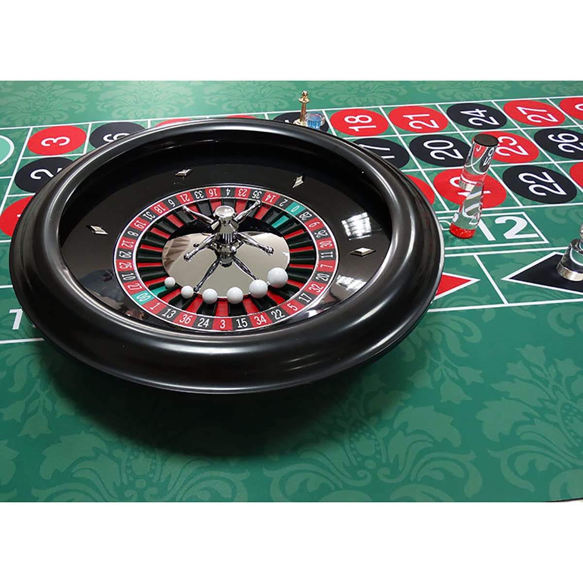 Alabohuke Roulette Mat, 47" X 23.6" Portable Poker Table Top, Casino Style Poker Mat, with Carry Bag for Casino, Party, Home Entertainment