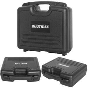 OUUTMEE Portable Hard Case 12.2" x 9.85" x 3.77" With Customizable Diced Foam Protects for Equipment,Electronics,Tools,Microphone,Recorder and More