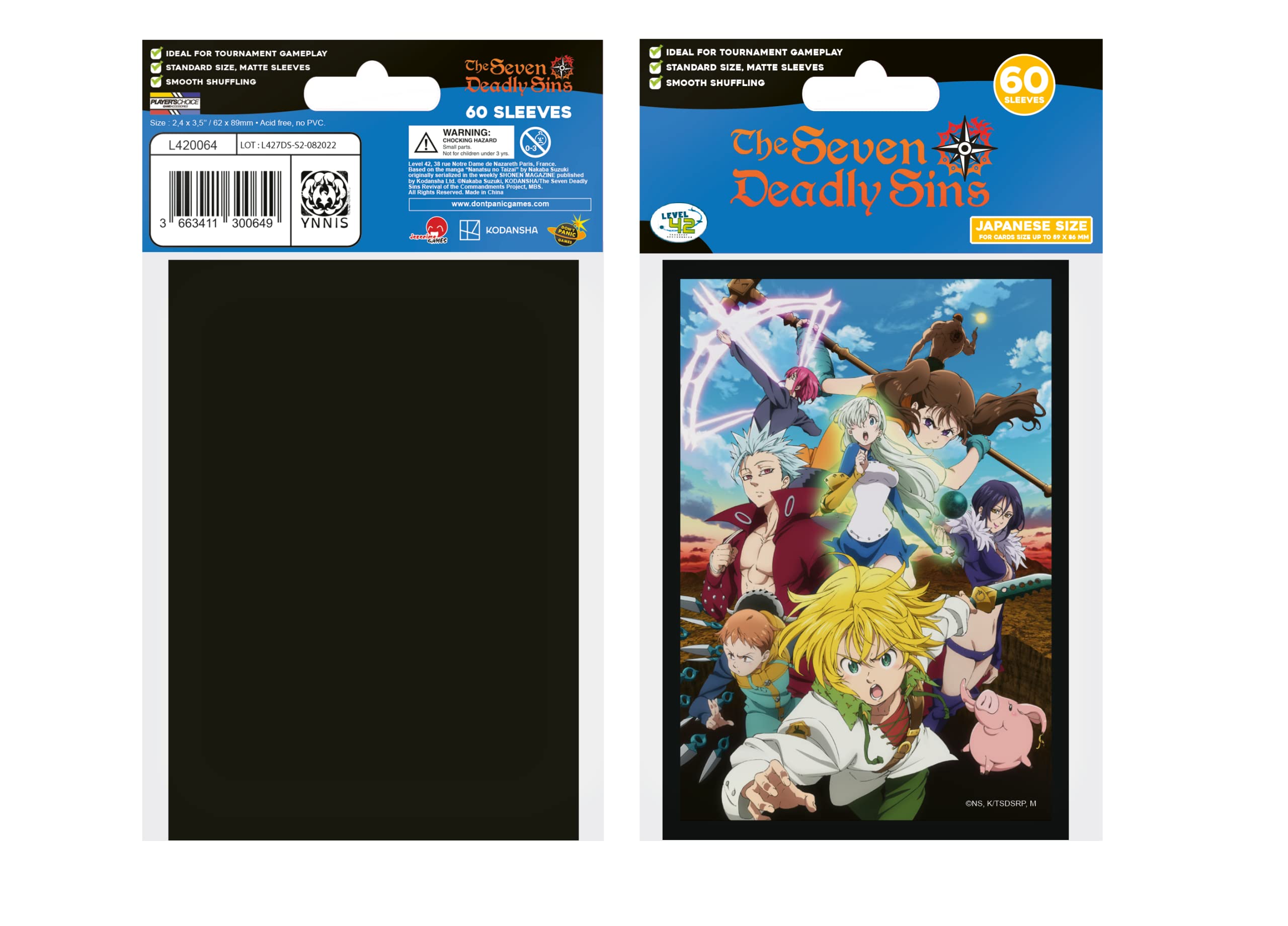 Seven Deadly Sins for Yu-Gi-Oh Sized Sleeves Battle Team