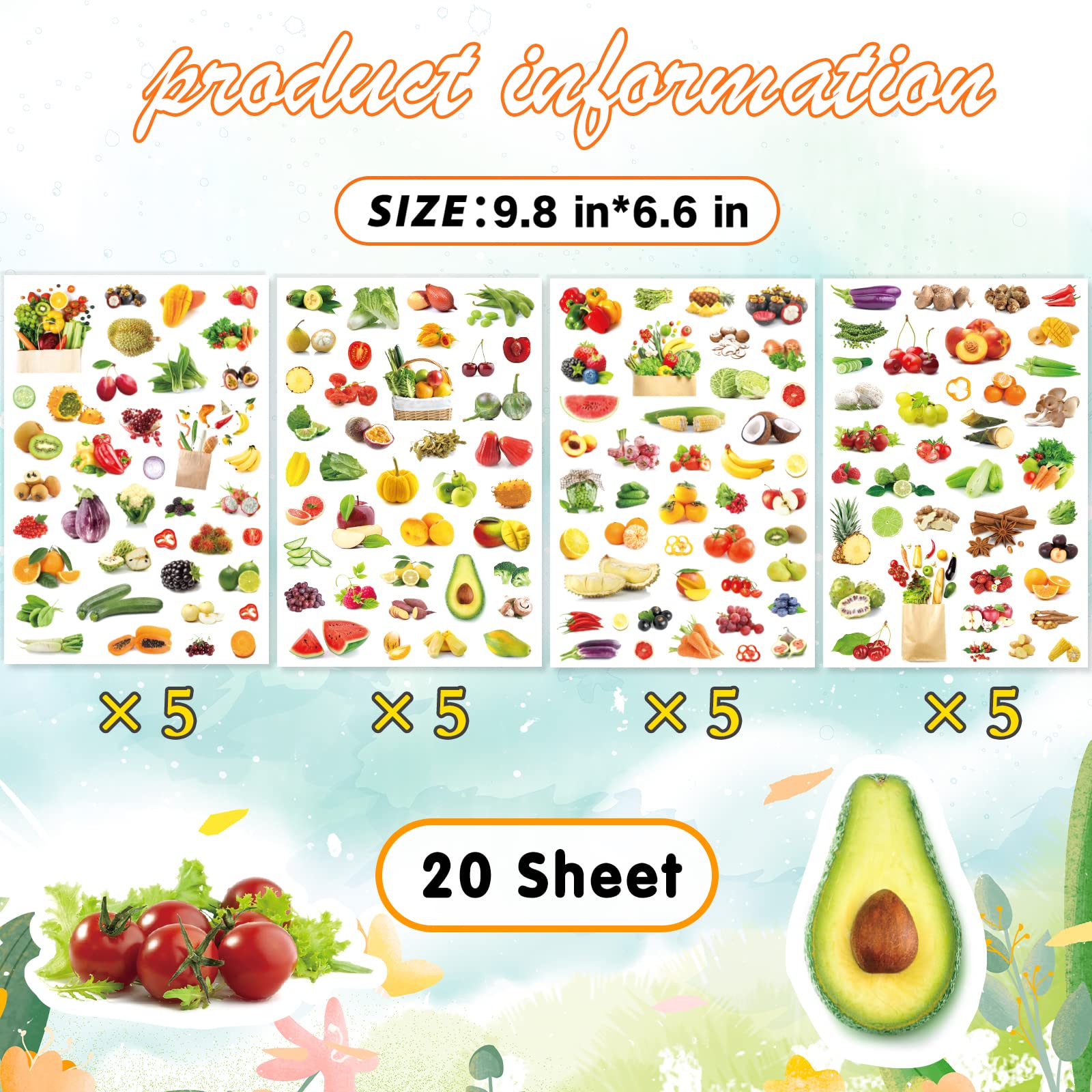 Vegetable and Fruit Sticker