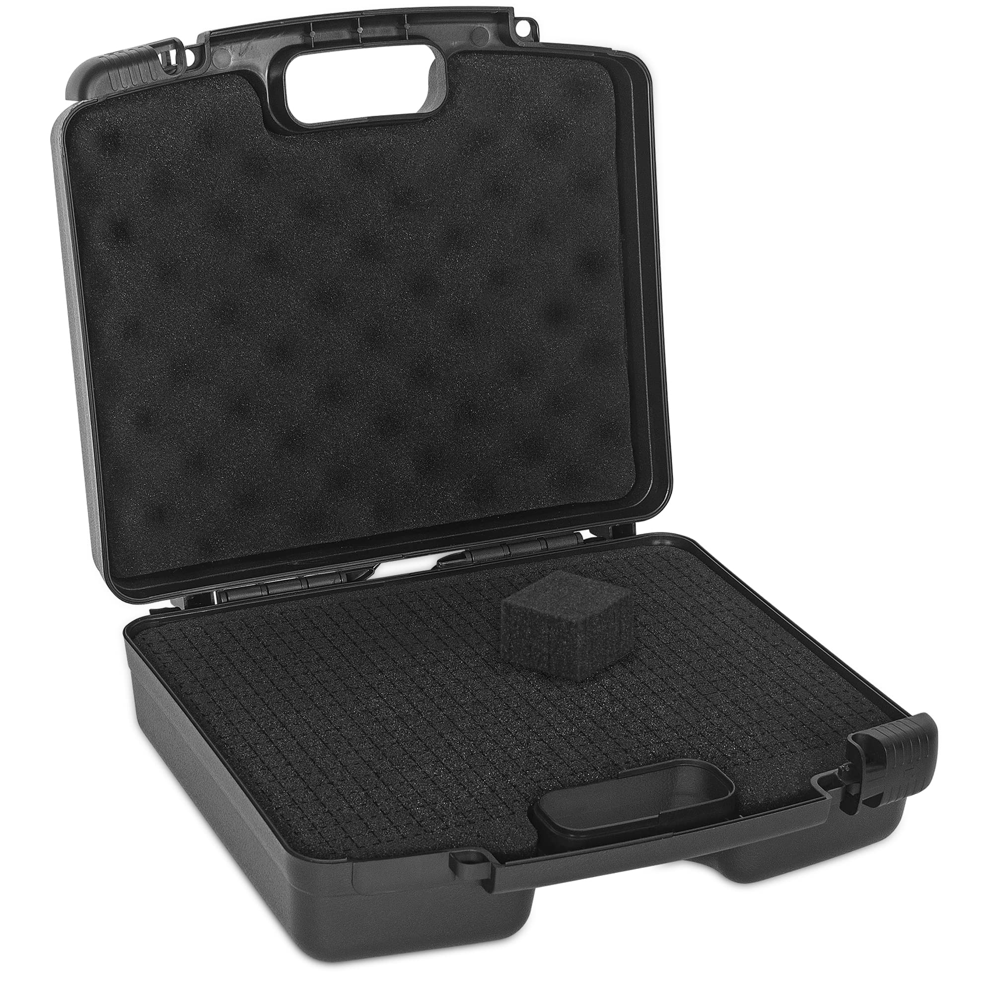 OUUTMEE Portable Hard Case 12.2" x 9.85" x 3.77" With Customizable Diced Foam Protects for Equipment,Electronics,Tools,Microphone,Recorder and More