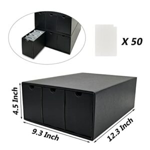 Fageverld Trading Cardboard Card Storage Box - with 12 600-Count & 50 Card Dividers, Collectors Card Organizer Box for MTG Baseball Card Collection