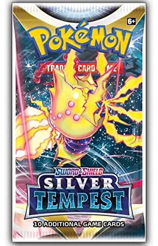 8 Packs Pokemon TCG: Sword & Shield Silver Tempest Booster Pack - 10 Cards